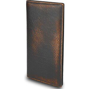 DK86 Hand-Burnished Leather Long Wallet for Men